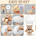 Sosation 6 Sets Hot Air Balloon with Bear Stick Glue Gun, White - Image 4