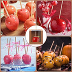 Yahenda 60 Pcs Kraft Candy Apple Boxes 4" x 4" x 4" With Hole and Stick - Clear Window Gift Boxes for Cake, Cookies, Chocolate, Caramel Apples - Wedding, Baby Shower Party (Brown) - Image 5