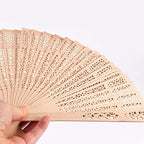 HOIGON 50 Pack 8 Inch Sandalwood Fan, Wooden Folding Fan for Wedding, Dancing - Image 6
