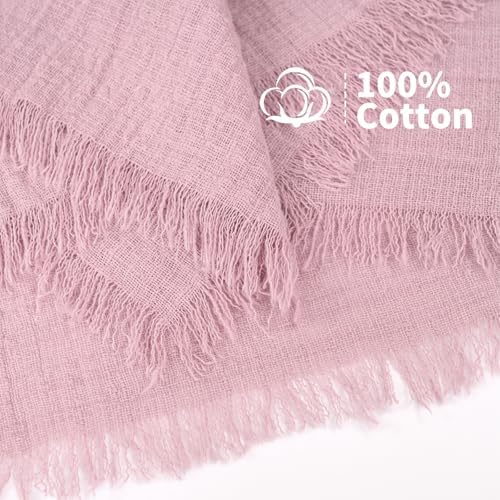 Showgeous 30 Pack Dusty Rose Cloth Napkins with Fringe, 16x16 inch - Image 4