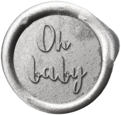 Infusion Wax Seal Baby Stickers - Elegant Self-Adhesive Baby Shower Envelope Seals in 12 Color Options - Perfect for Invitations, Cards, & Party Favors - 25 Pack (Oh Baby) - Image 2