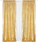 Eternal Beauty Gold Sequin Backdrop Curtains, 4 Panels 2x8FT - Image 4