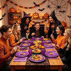 250Pcs Purple Plastic Party Plates and Napkins Set for Birthday, Halloween - Image 6