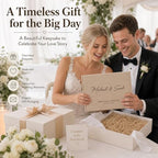 Personalized Linen Wedding Guest Book, Custom Photo Album 29 x 21.5 cm - Image 4