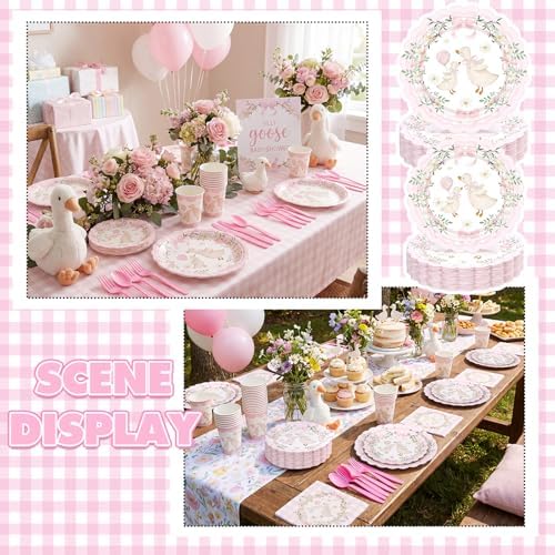 Zhehao Silly Goose Baby Shower Party Tableware Set for 50 Guests - Image 5