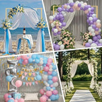 Garvee 8.2FT Wedding Arch Backdrop Stand, Heavy Duty Adjustable Backdrop Stand Kit Square Wedding =Balloon Arch for Photo Booth Background Baby Shower Birthday Party Gold - Image 7