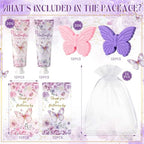 Loopeer 24 Sets Butterfly Baby Shower Favors for Guests Butterfly Soap Gifts Purple Party Favors with Thank You Cards Organza Bag for Gender Reveal Baptism Decorations Wedding Bridal Return Gift - Image 2