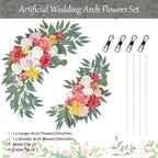Finphoon Hot Pink Wedding Arch Flowers Set of 2 - Image 2