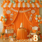 20x10FT Backdrop Curtains with Rod Pockets - Wrinkle Free Photo Stage Backdrop 4 Panels Curtains Drapes for Photography Wedding Party Baby Shower Decorations (Orange) - Image 6