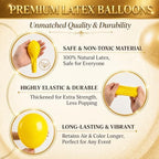 Hiins Pastel Yellow Balloons Tree Kit With Base,Pole for Party Decor - Image 7