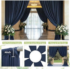 20ft×15ft Navy Blue Backdrop Curtain for Wedding Parties - Image 3
