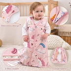 Yoofoss Baby Sleep Sack 18-24 Month 2.5TOG 100% Organic Cotton 2-Way Zipper - Image 5