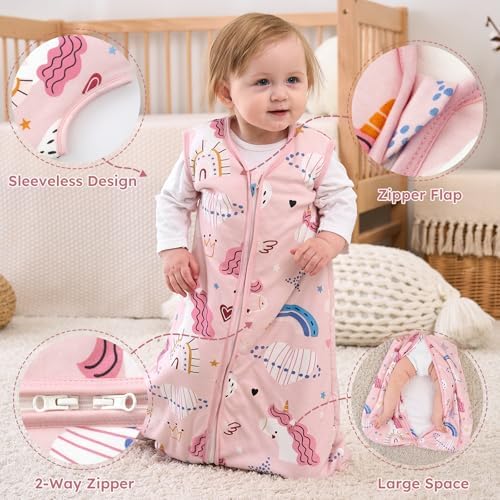 Yoofoss Baby Sleep Sack 18-24 Month 2.5TOG 100% Organic Cotton 2-Way Zipper - Image 5