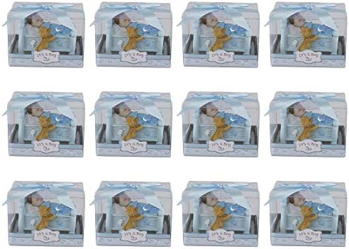 Keepsake Figurine 12 pcs Baby Boy Napping in Crib with Puppy | Awesome Decorations or Party Favors | for Pregnancy Announcements, Gender Reveals, Birthday and Special Celebrations - Image 3