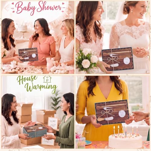 LemonRoad 6 Sets Dark Acacia Wood Baby Shower Prizes, 6" L x 9" W - Image 6