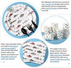 Ziliny 350 Pcs Fishing Party Supplies Tableware Set Disposable 9'' 7'' Paper Plates 9 oz Cups Cutlery Napkins Dinnerware Set for 1st Birthday, Serve 50 (Fishing Birthday, White, Red) - Image 4