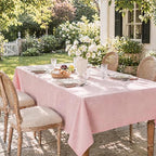 Light Pink Rectangle Tablecloth 60 x 106 Inch Machine Wash Indoor & Outdoor - Image 7