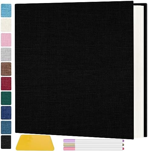 Zesthouse Large 18In Photo Album Self Adhesive 60 Pages, Scrapbook Albums with Sticky Page Holds 10x12 & 8x10 & 5X7 & 4x6 Pictures, DIY Photo Book Ideal Gift for Family Wedding Baby by Zesthouse