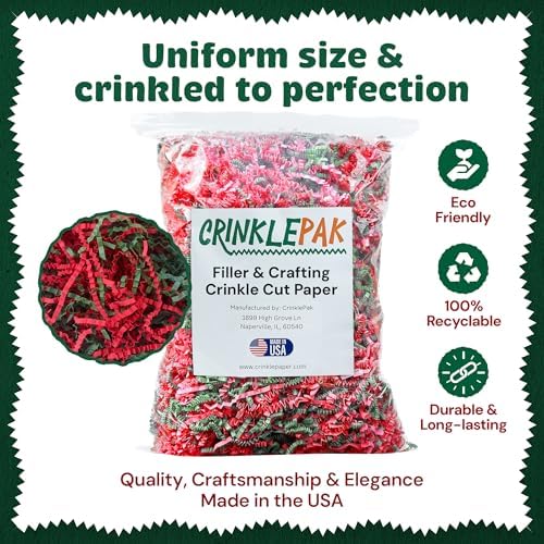10 LB USA Made crinkle paper filler | Paper Shred Filler for Shipping packages, Gift Wrap, Great packing paper for gift basket filling, Birthdays, Weddings, and Anniversaries | Christmas - Image 3