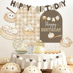 Little Dumpling Party Tableware Set - Dumpling Birthday Banner with Cake Topper, Kawaii Bao Bun All-in-One Party Decor for Baby Shower Gender Reveal Supplies, Serves 20 - Image 5