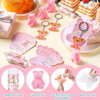 288 Pcs Baby Shower Favors Set for Guests,Pink,Bear - Image 3