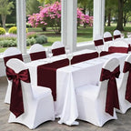 MDS® Pack of 125 Satin Chair Sashes for Wedding & Events – Burgundy - Image 6