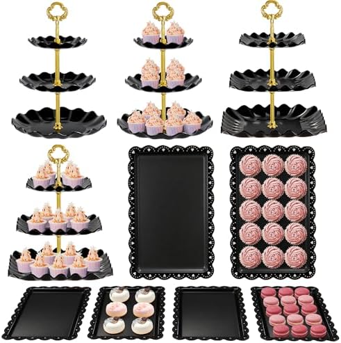 Kootek 10pcs Cupcake Stand Dessert Table Display Set Serving Tray for Party by Kootek