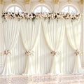 40x10ft Ivory Backdrop Curtain Panels for Parties - Wrinkle Free Polyester Photo Curtain Backdrop Wedding Back Drop Fabric Drapes for Party Decorations Background for Photography by WishCare
