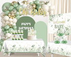 138Pcs Sage Green Baby Shower, Oh Baby Balloon Garland Arch Kit - Image 3