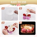 3Pcs Acrylic Cake Display Stand 6'' 8'' 10'' Round 3 Tier Clear Cylinder Cake Box for Wedding Birthday Party Decor(6 / 8 / 10 Inch) - Image 3