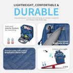 KABAQOO Diaper Bag Backpack with Detachable Changing Station, Large Capacity Baby Diaper Bags for Boys & Girls, Baby Registry Search Stuff & Shower Gifts, Newborn Essentials Must Haves, Blue - Image 4