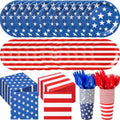 Ziliny 280 Pcs American Flag Patriotic Party Supplies Set, Serve 40 by Ziliny