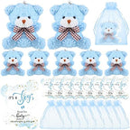 Sasylvia 25 Set Bear Party Favors for Guest 25 Mini Tiny Keychains 25 Thank You Tags 25 Organza Bag by Sasylvia