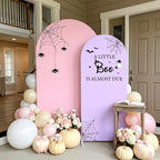 Serencatcher Halloween Baby Shower Arch Covers 7.2FT 6FT Pink Purple - Image 5