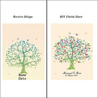 DIY Wedding Guest Book Alternative Personalized Fingerprint Wedding Tree Butterflies Guests Book with Inkpad Party Decorations-80x120cm - Image 3
