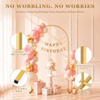 GRENTY Wedding Arch Backdrop Stand Set of 3, 7.2FT, 6.6FT & 6FT Gold Metal Balloon Arch Frame for Flowers, Wedding Ceremony, Birthday, Baby Shower and Party Decor - Image 4