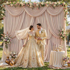 50x10FT Backdrop Curtains with Rod Pockets - Wrinkle Free Photo Stage Backdrop 10 Panels Curtains Drapes for Photography Wedding Party Baby Shower Decorations (Nude Blush) - Image 6