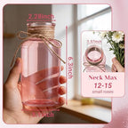 Mason Jar Glass Vases 12 Pack, Pink Flower Vase for Centerpieces - Image 3