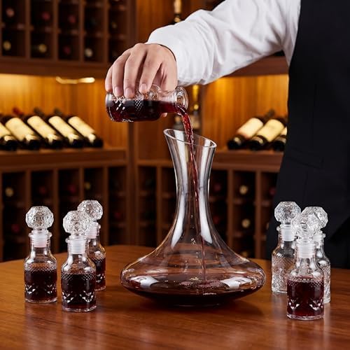 Chuangdi 24 Pcs Mini Glass Wine Bottles 1.7oz Tequila Bottle, Ellipse Style - Image 4