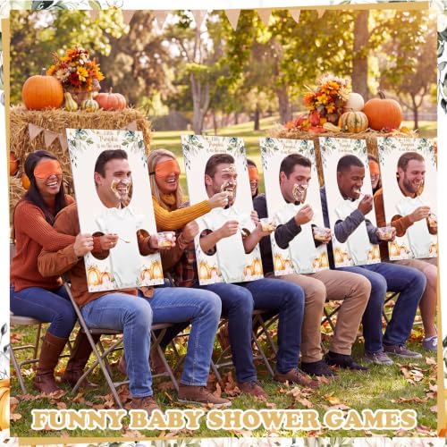 Shyyween 6 Sets Fall Baby Shower Game A Little Pumpkin Is on the Way Games - Image 4