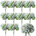 Tigeen 24 Bundles Peonies Artificial Flowers Faux Roses, Pastel Blue by Tigeen