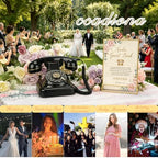 Audio Guest Book Wedding Phone, Vintage Voice Message Recorder with One-Touch Playback & Adjustable Volume for Wedding, Anniversary, Birthday, Bridal Shower, Baby Shower, Engagement (Black) - Image 6