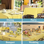 VidaFete Classic Series 2 Pack 90 * 132inch Yellow Rectangle Tablecloth - Image 6
