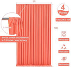 4 Panels Orange Backdrop Curtain for Parties Wrinkle Free Photo Curtains Backdrop Drapes Fabric Decoration for Wedding Birthday Party Baby Shower 20ft(W) x 10ft(H) - Image 5