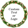 Personalized Business Logo Stickers - Ideal for Weddings, Birthdays, Favors & More. Waterproof, Fade & Heat Resistant. Pack of 100. (Wreath 25, 4 Inch) by clylife