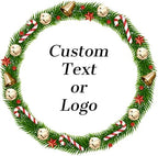 Personalized Business Logo Stickers - Ideal for Weddings, Birthdays, Favors & More. Waterproof, Fade & Heat Resistant. Pack of 100. (Wreath 25, 4 Inch) by clylife