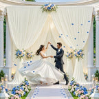 30x10FT Backdrop Curtains with Rod Pockets - Wrinkle Free Photo Stage Backdrop 6 Panels Curtains Drapes for Photography Wedding Party Baby Shower Decorations (Beige) - Image 3