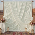 20x10ft Ivory Backdrop Curtains for Parties, 4 Panels 5x10ft Wrinkle-Free Polyester Background Curtains for Wedding, Birthday, Baby Shower,Graduation, Decorations by Gogoparti