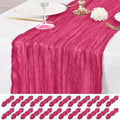 24 Pack Hot Pink Table Runner 10Ft Cheesecloth Table Runner Rustic Gauze Table Runners Romantic Long Sheer Fabric Cheese Cloth Table Runners for Wedding Party Bridal Baby Shower by Lumaycens