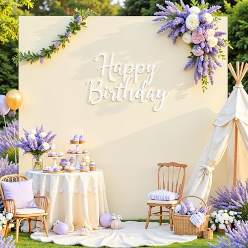Beige Square Arch Backdrop Cover 8x8FT, Double-Sided Stretchy Spandex Fabric Fits Square Arch Backdrop Stand, Beige Background Backdrop for Wedding Baby Shower Birthday Party Decorations - Image 3